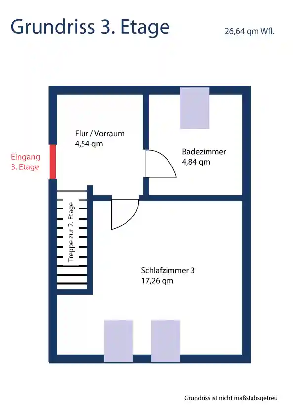 Grundriss-3te-Etage 4 Zimmer Maisonette Wohnung kaufen Karlsfeld