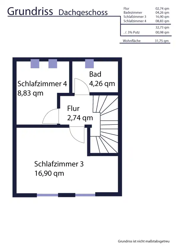 Grundriss-Dachgeschoss 5,5 Zimmer Haus kaufen Karlsfeld
