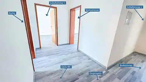 Diele-und-Flur 3 Zimmer Dachterrassen Wohnung kaufen Hasenbergl